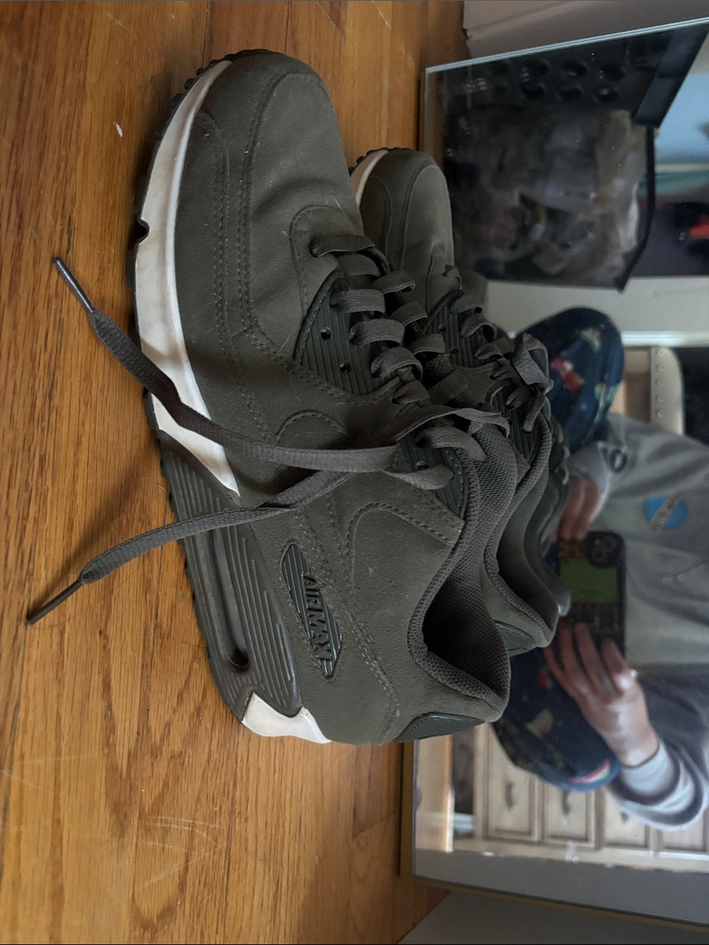 Nike Air Max Olive Green Athletic Sneakers